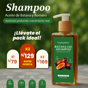 SHAMPOO CON ACEITE BATANA Y ROMERO | 🌿100% NATURAL 🌿