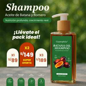 SHAMPOO CON ACEITE BATANA Y ROMERO | 100% NATURAL 🌿